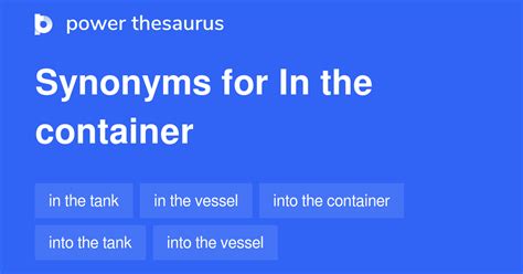 container thesaurus